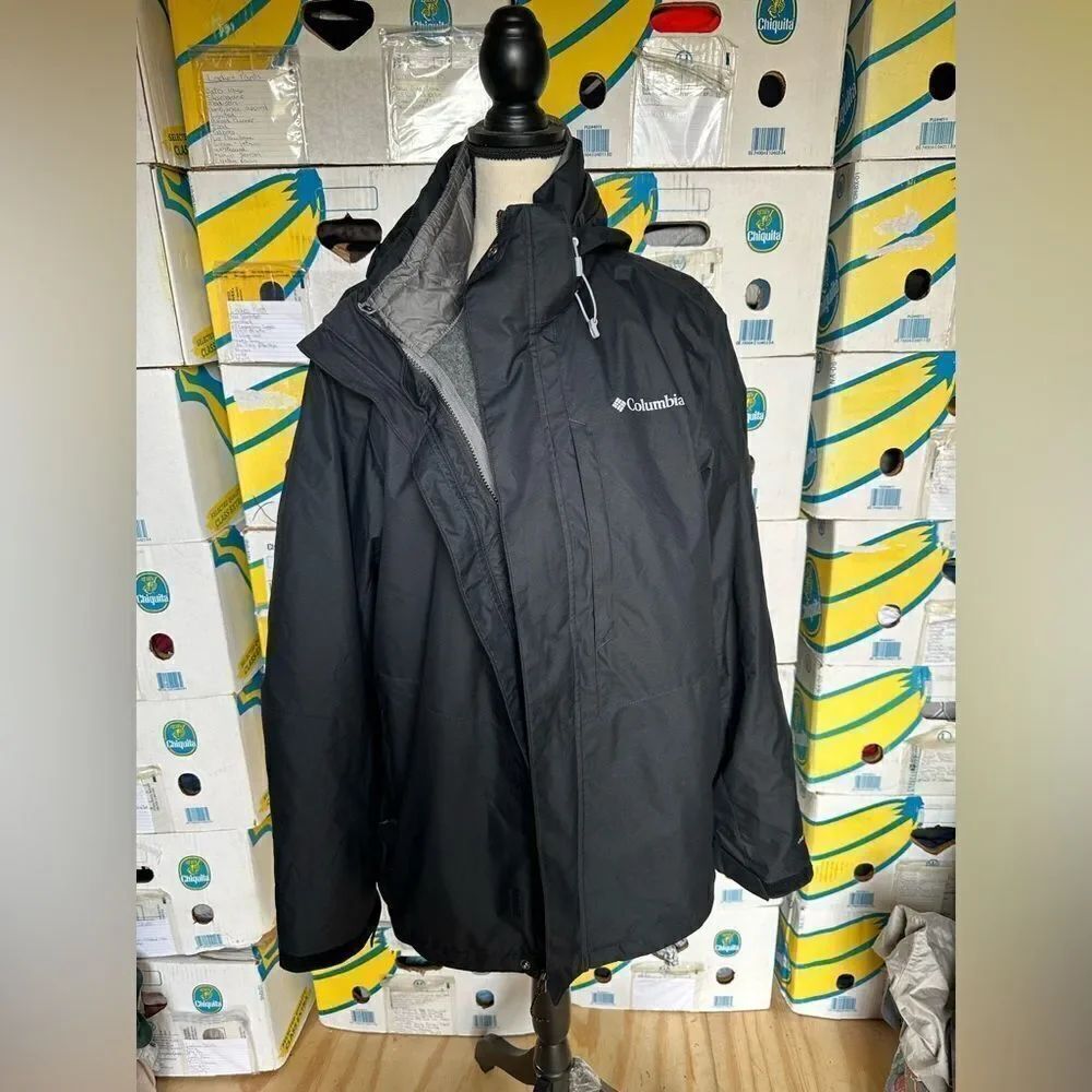 Columbia Black Hooded Jacket